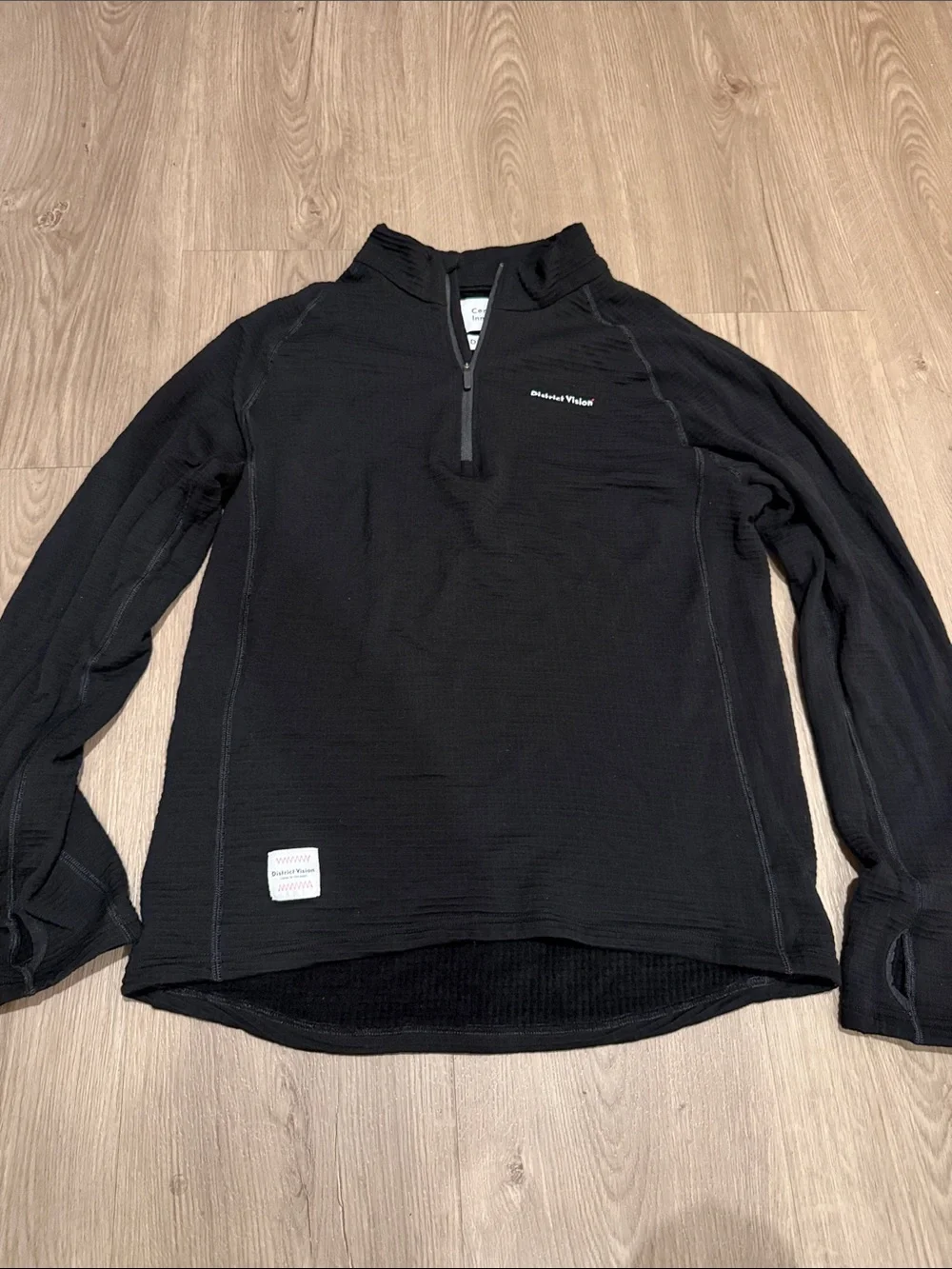 District Vision Half Zip Merino Grid Fleece - Mens Size Large